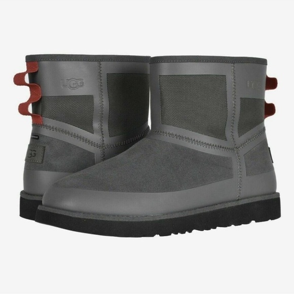 UGG Classic Mini Urban Tech WP Charcoal. Christmas Red and Charcoal - Picture 11 of 11